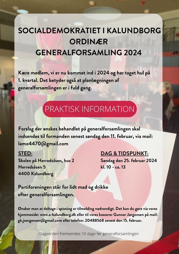 Generalforsamling 2024 Information